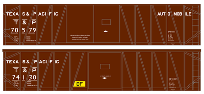 Texas and Pacific 50 Ft Single Sheathed Boxcar White