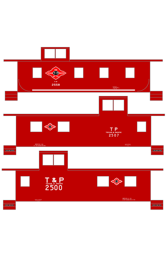 Texas and Pacific Caboose White and Red