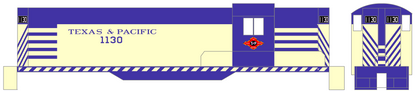 Texas and Pacific EMD Hood Diesel Blue