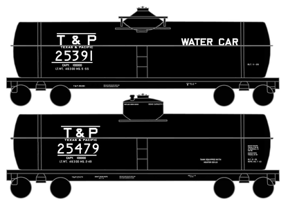 Texas and Pacific Water Car / Tank Car White