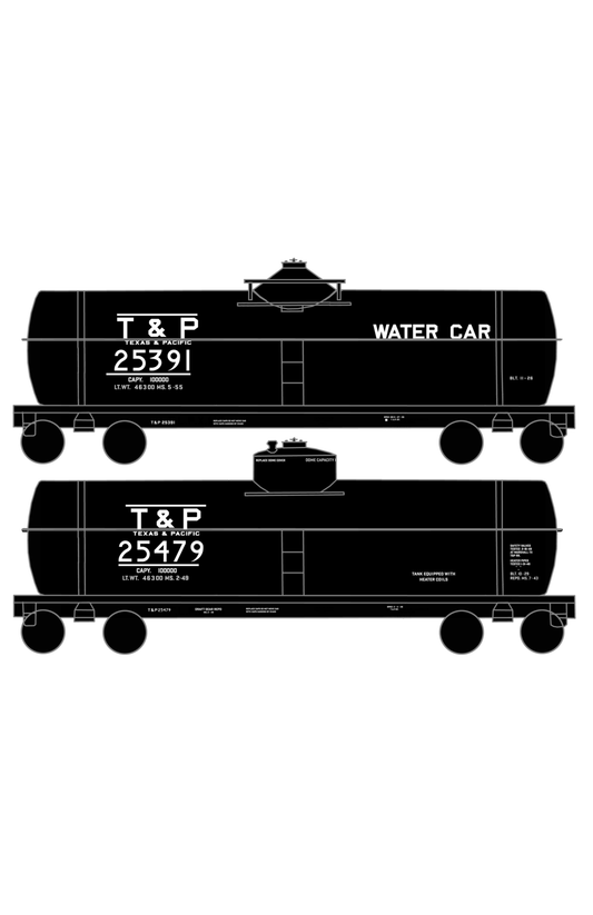 Texas and Pacific Water Car / Tank Car White