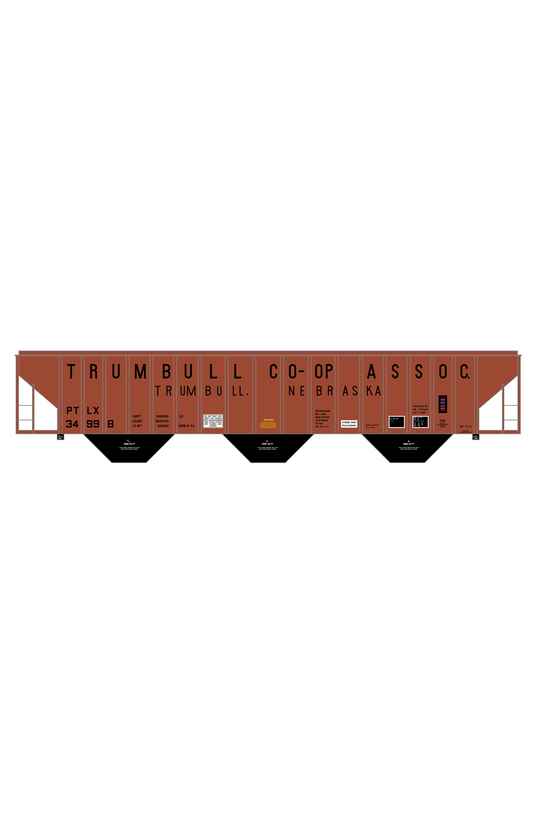 Trumbull Co-Op Assoc. PS-2CD Covered Hopper Black Nebraska