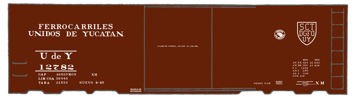 FC Unidos De Yucatan 40 Ft Boxcar White