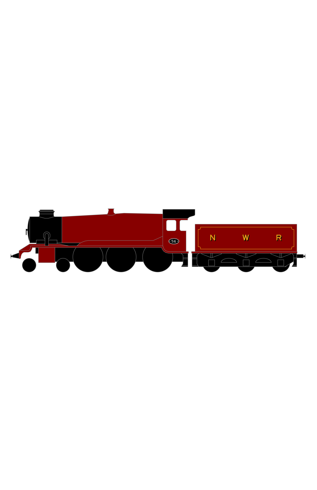 British Steam Locomotive Letters and Stripes  Gold With Black Shadow
