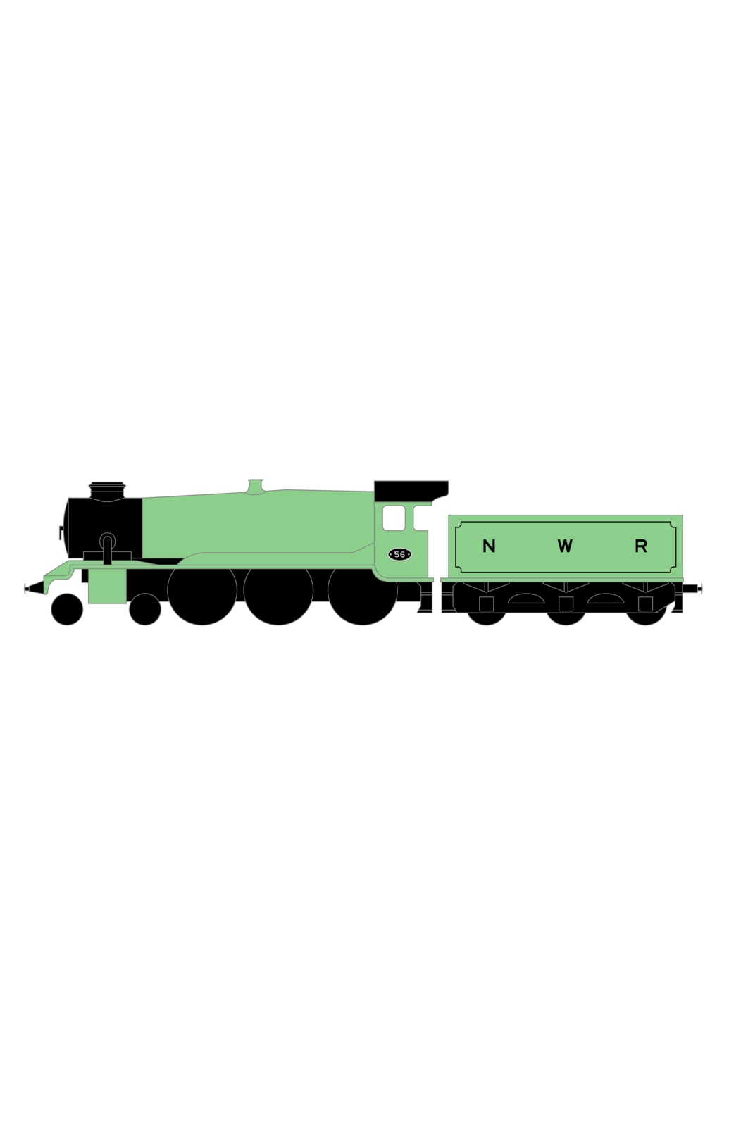 British Steam Locomotive Letters and Stripes  Black