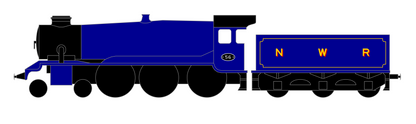 British Steam Locomotive Letters and Stripes  Yellow With Red Shadow