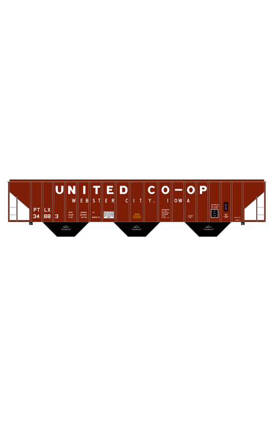 United Co-Op PS-2CD Covered Hopper White Webster City, Iowa