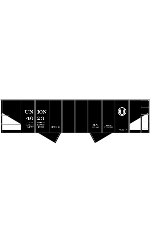 Union Railroad Twin Hopper White