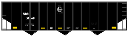 Union Railroad Modern Triple Hopper White and Yellow