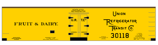 Union Refrigerator Transit Co. 40 Ft Wood Ice Reefer Fruit & Dairy