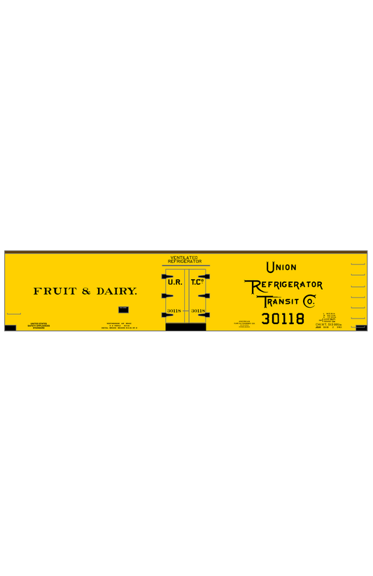 Union Refrigerator Transit Co. 40 Ft Wood Ice Reefer Fruit & Dairy