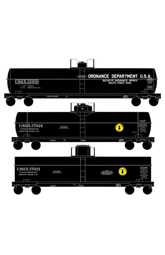 US Govt. Ordnance Dept Tank Car White and Yellow WWII Era
