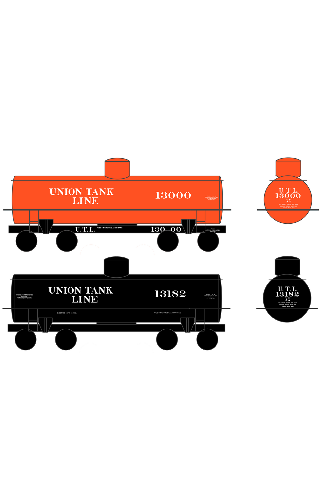 Union Tank Line Class X Tank Car White