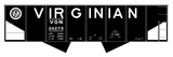 Virginian 55 Ton Twin Hopper White  - Decal