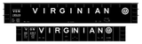 Virginian 55 and 105 Ton Gondolas White  - Decal