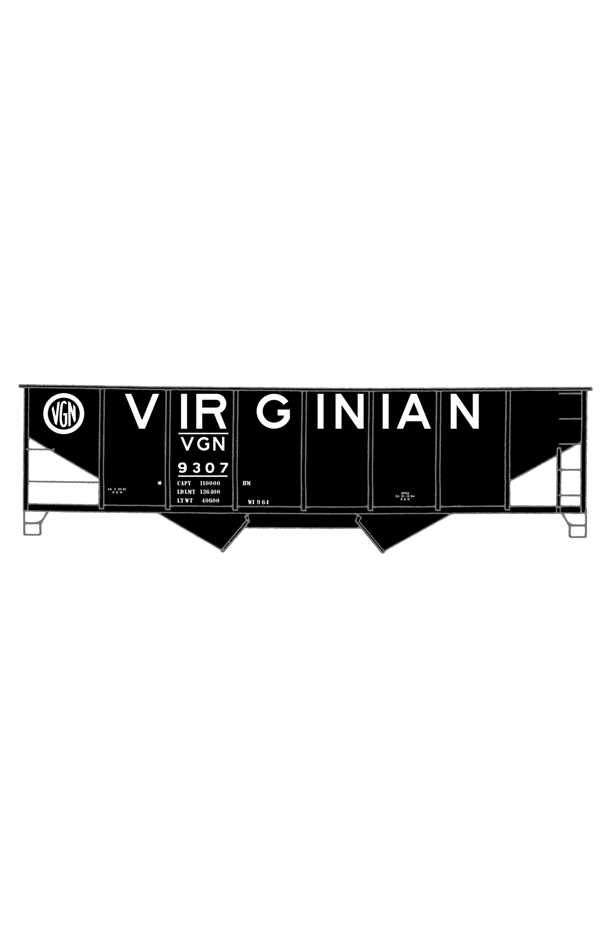 Virginian Ribbed Twin Hopper White