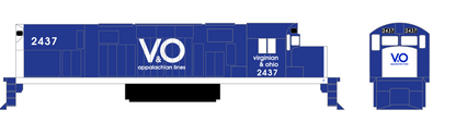 Virginian and Ohio Diesel Locomotive White and Blue Appalachian Lines