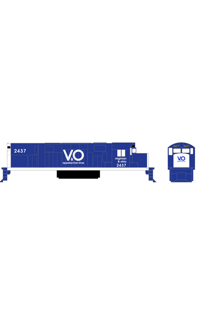 Virginian and Ohio Diesel Locomotive White and Blue Appalachian Lines