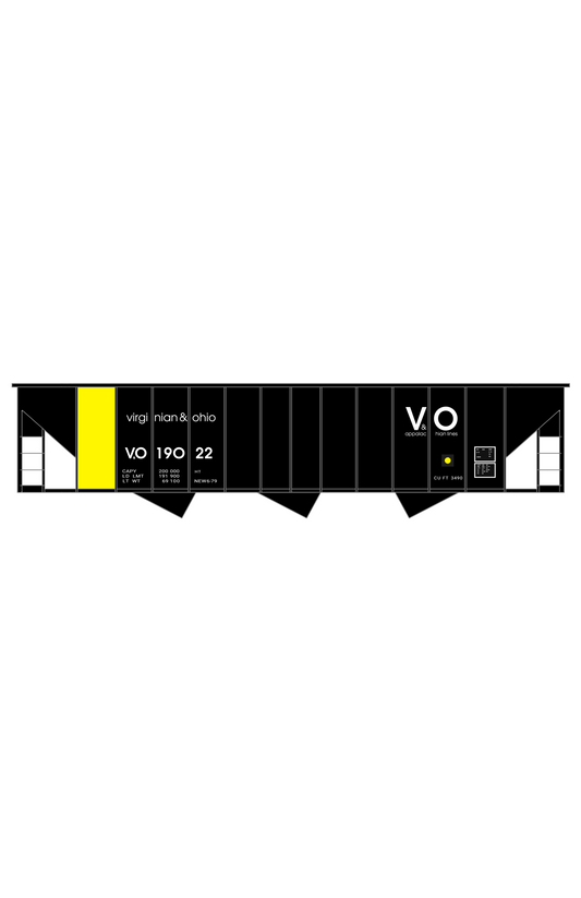 Virginian and Ohio Three Bay Hopper White V&O Appalachian Lines