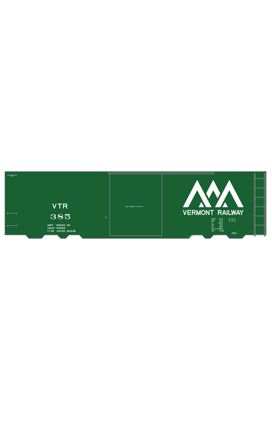 Vermont Railway 40 Ft Boxcar White