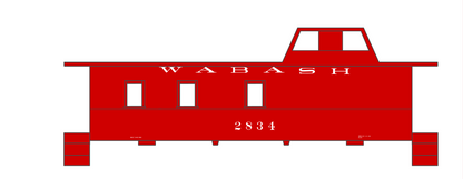 Wabash Railroad Caboose White