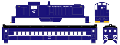 Washington Terminal Co. Diesel Locomotive White Blue Scheme
