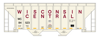 Wisconsin Central 3000 Cu Ft Covered Hopper Maroon