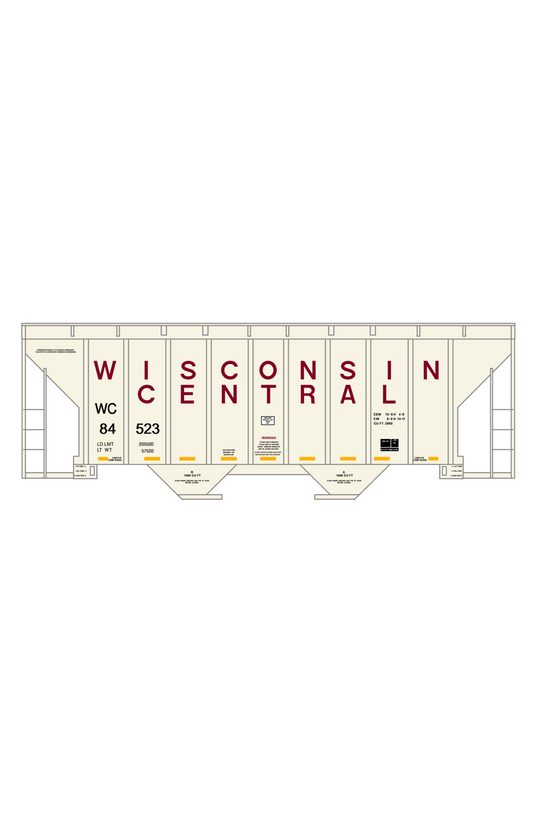 Wisconsin Central 3000 Cu Ft Covered Hopper Maroon