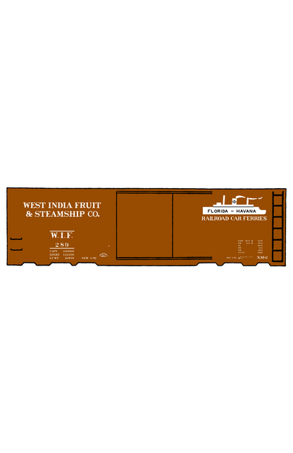 West India Fruit and Steamship 40 Ft Boxcar White