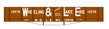 Wheeling and Lake Erie Wood Coal Gondola White