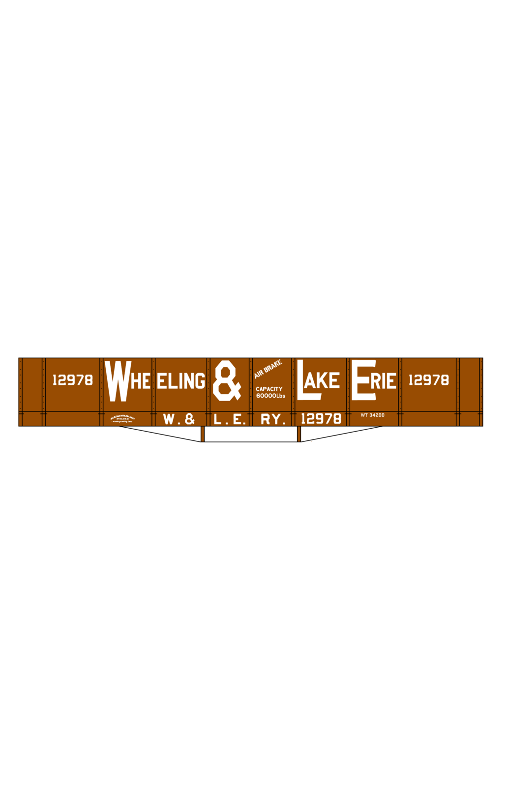 Wheeling and Lake Erie Wood Coal Gondola White