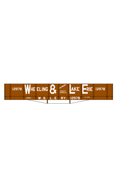 Wheeling and Lake Erie Wood Coal Gondola White