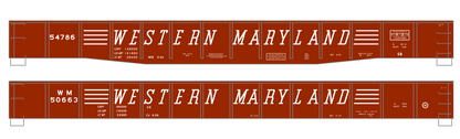 Western Maryland 52 Ft Gondola White Speed Letter