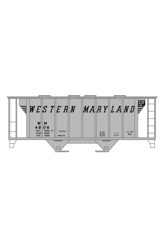 Western Maryland Cement Covered Hopper Black