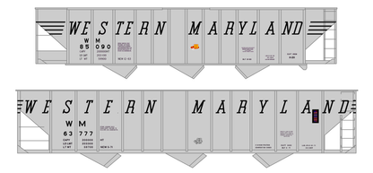 Western Maryland Gray Hopper Car Black Stone Service