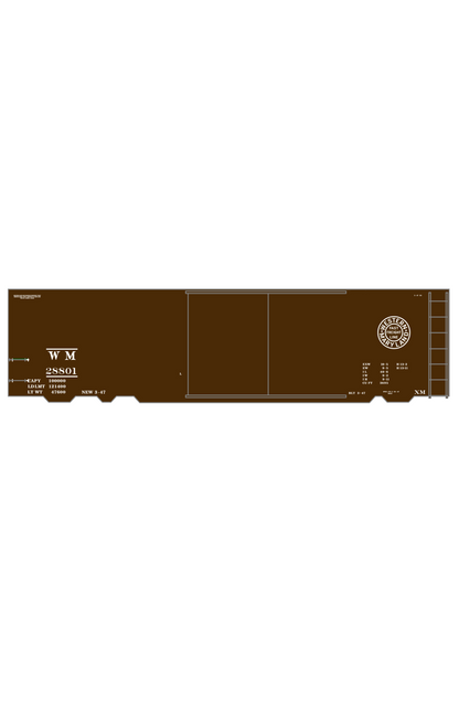 Western Maryland 40 Ft Boxcar White Round Herald