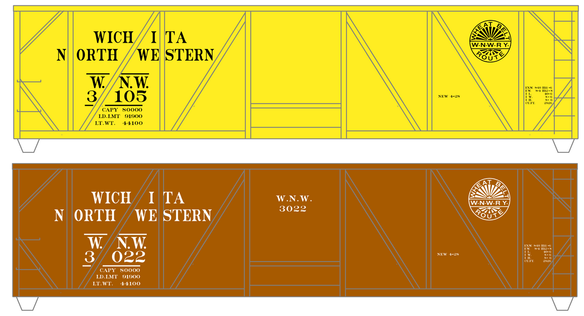 Wichita Northwestern 40 Ft Outside Braced Boxcar Black