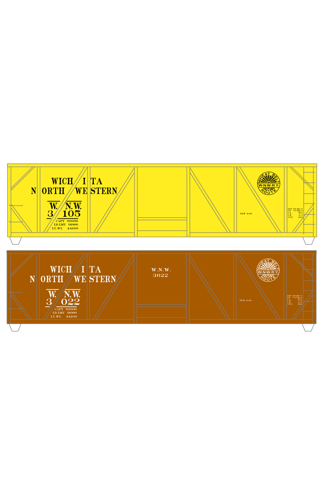Wichita Northwestern 40 Ft Outside Braced Boxcar Black