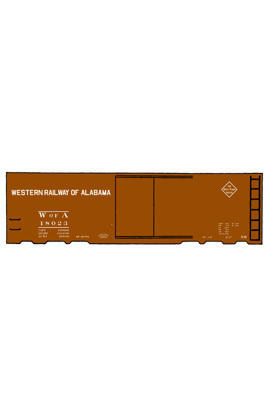 Western Railway Of Alabama 40 Ft Boxcar White West Point Route