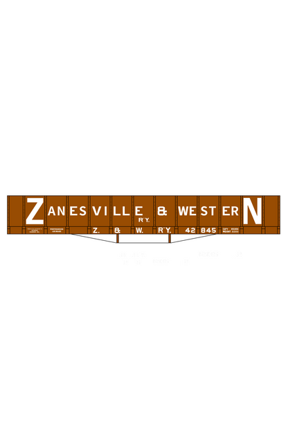 Zanesville and Western Coal Gondola White