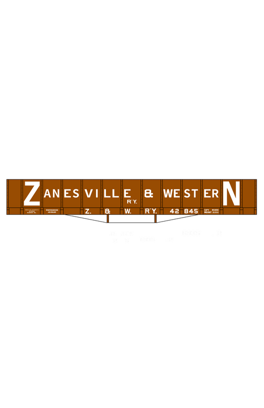 Zanesville and Western Coal Gondola White