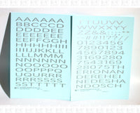 Extended Modern Gothic Letter Number Alphabet - Decal - Choose Size and Color