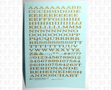 Extended Roman Letter Number Alphabet - Decal - Choose Size and Color