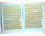 Mid Century Gothic Letter Number Alphabet - Decal - Choose Size and Color