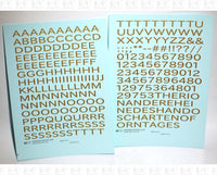Modern Gothic Letter Number Alphabet - Decal - Choose Size and Color