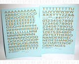 Modern Gothic Letter Number Alphabet - Decal - Choose Size and Color