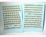 Old English Bible Letter Number Alphabet - Decal - Choose Size and Color