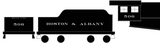 Boston and Albany Roman Steam Locomotive White