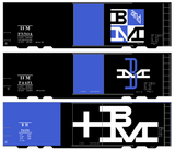 Boston and Maine 40 Ft Boxcar White and Blue Experimental Paint Schemes