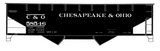 Chesapeake & Ohio Offset Twin Hopper White C&O (1937-1948)